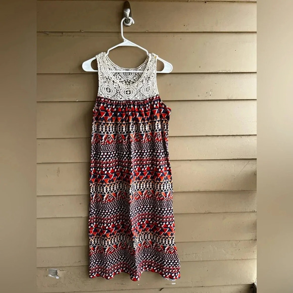 Lucky Brand Dresses & Skirts - Vintage Lucky Brand Boho Maxi Dress with Crochet Detail - Size M